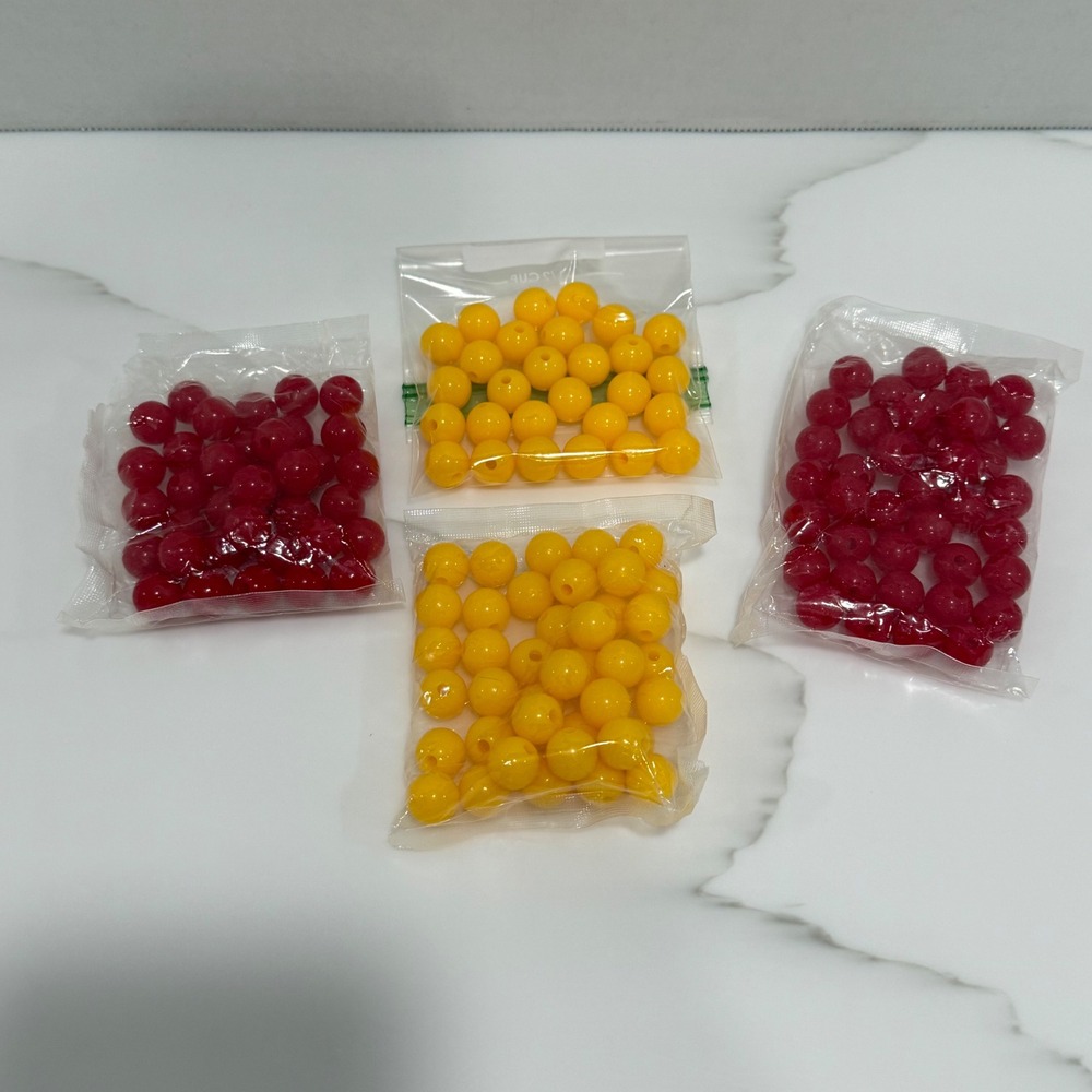 Boy + Cub Scout 2009 Beads 4 Packs Progress Towards Ranks Yellow & Red New Open